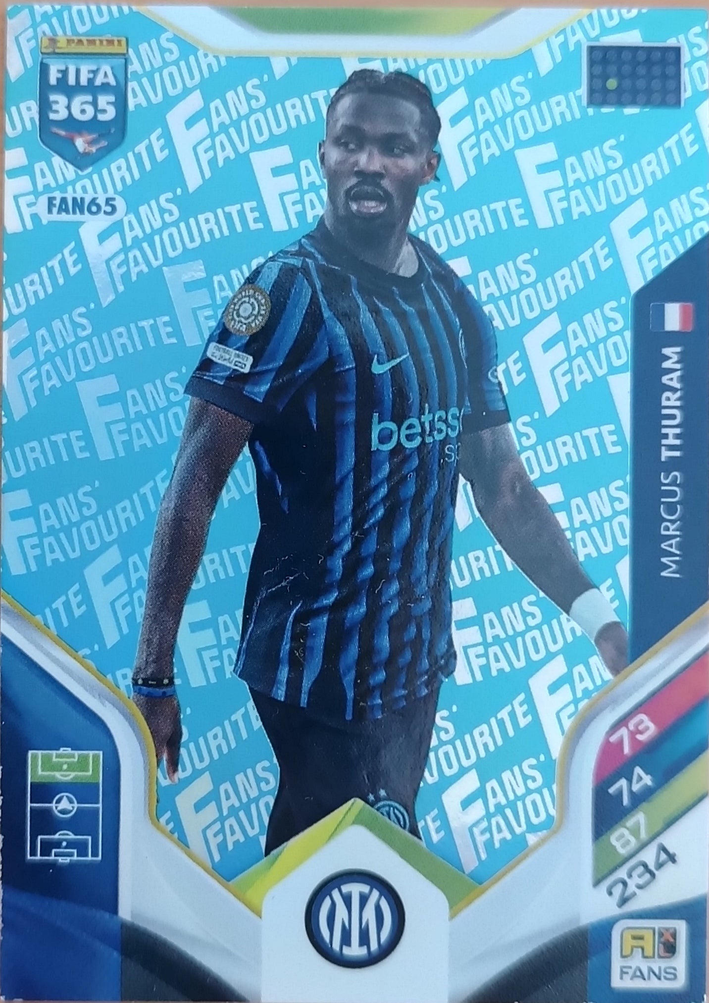 Fans´ Favourite Blue Marcus Thuram 2026 Panini FIFA 365 Adrenalyn XL Fans