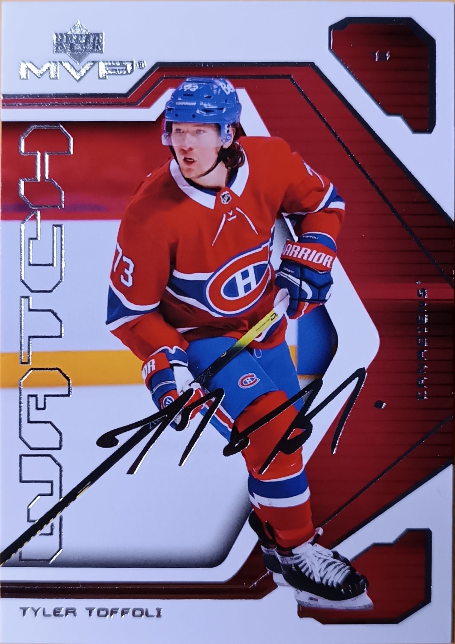 Insertní karta Tyler Toffoli 21-22 MVP 20th Anniversary Watch Upper Deck