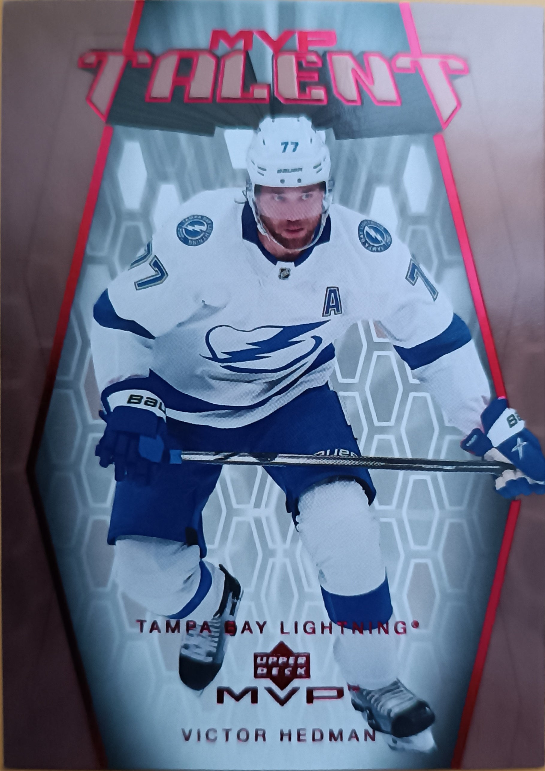 Insertní karta Victor Hedman 23-24 MVP 20th Anniversary Talent Upper Deck