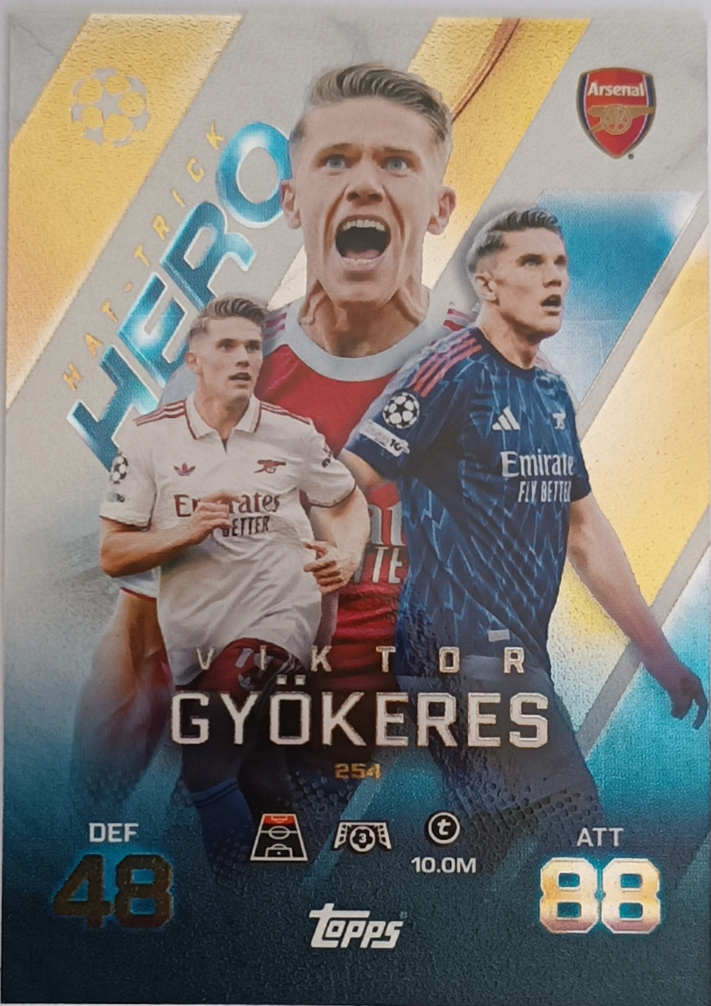Viktor Gyökeres Hat Trick Hero 2025-26 Topps Match Attax Extra