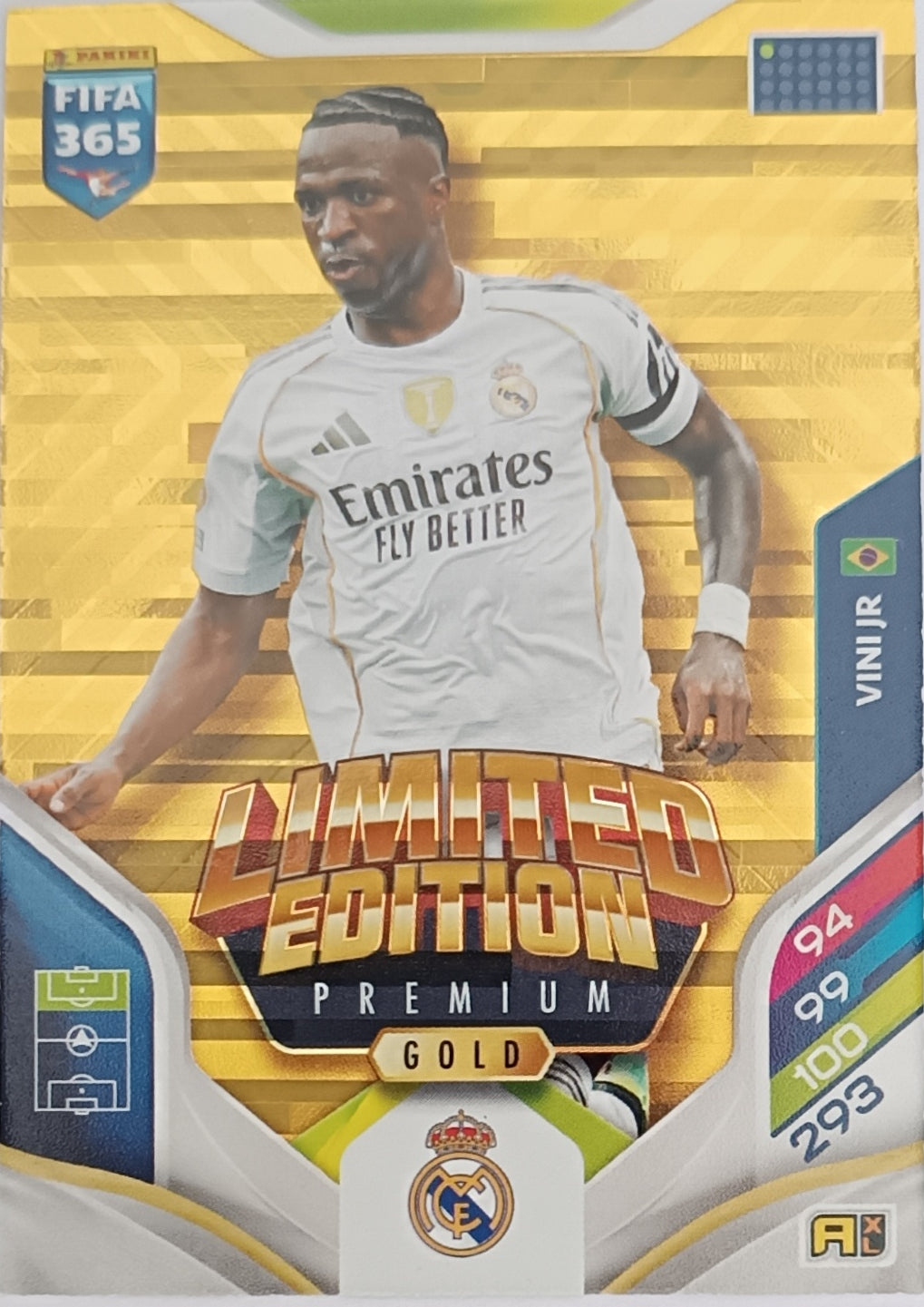 Vini JR. Limited Edition Premium Gold 2026 Panini FIFA 365 Adrenalyn XL