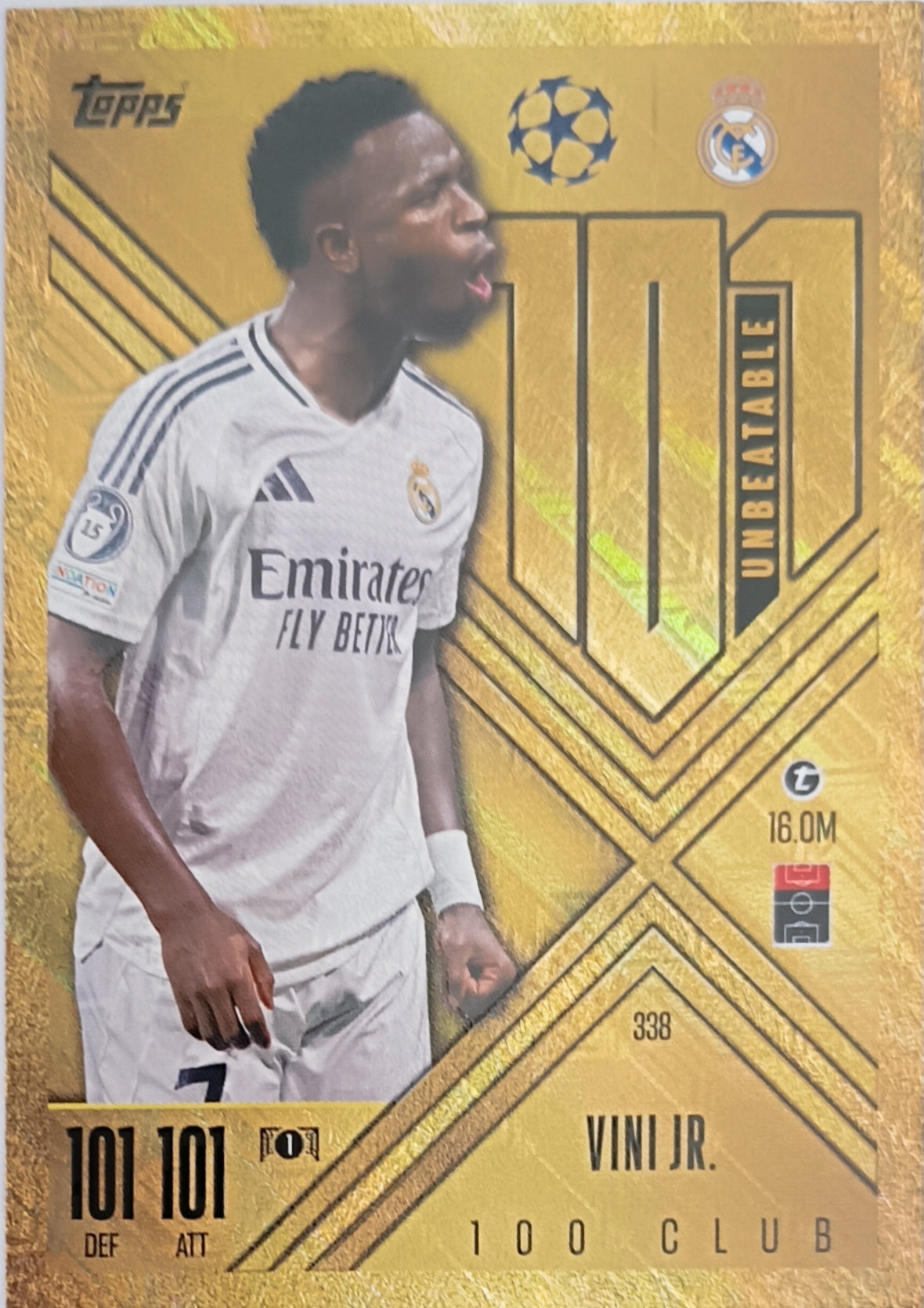 Vini JR. 100 Club Unbeatable  2024-25 Topps Match Attax UEFA Club Competitions