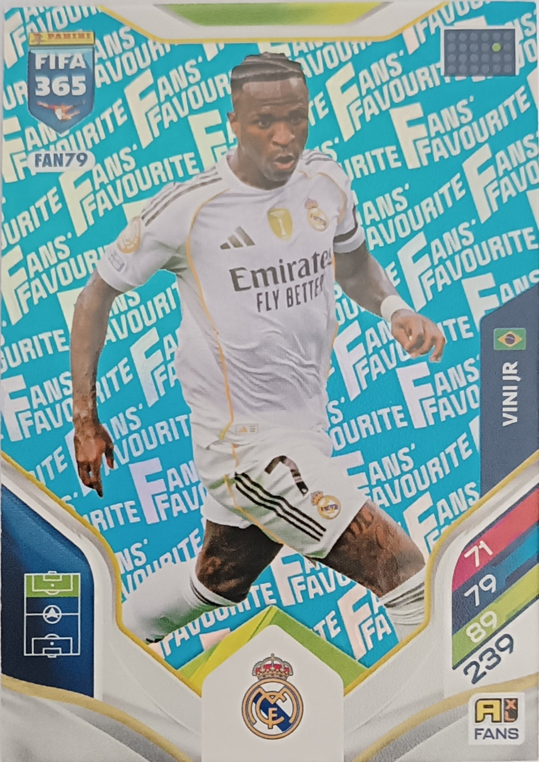 Vini JR. Fans´ Favourite Blue 2026 Panini FIFA 365 Adrenalyn XL Fans