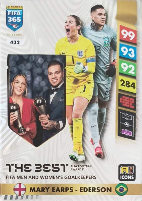 The Best Mary Earps - Ederson 2025 Panini FIFA 365 Adrenalyn XL Icons