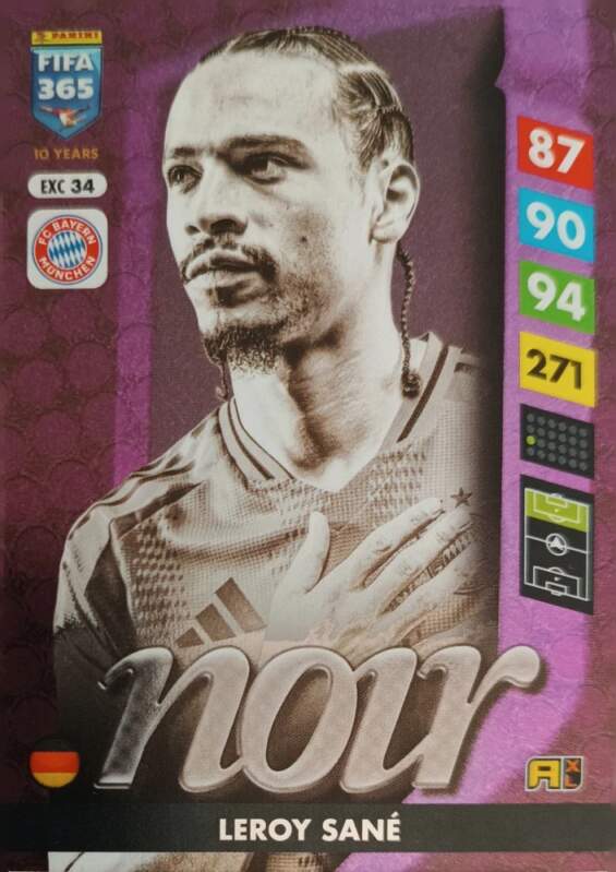 Noir Leroy Sané 2025 Panini FIFA 365 Adrenalyn XL