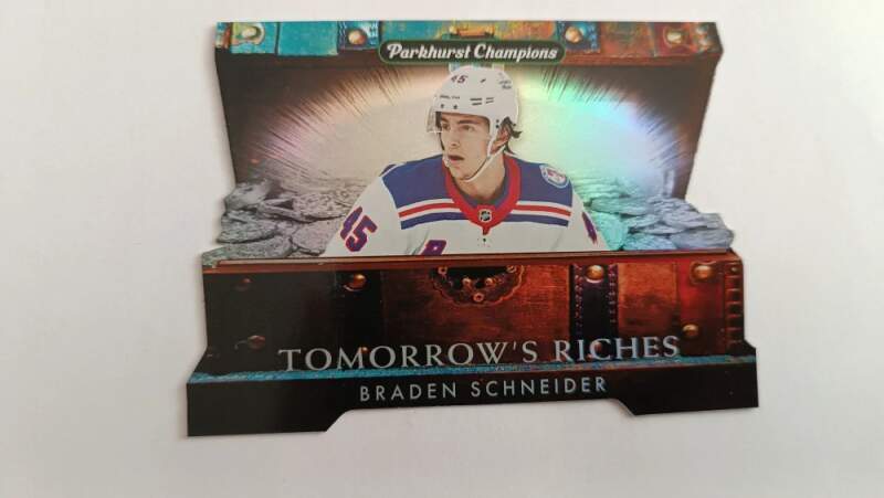 Rookie Insertní karta Braden Schneider 22-23 Parkhurst Champions Tomorrow´s Riches Upper Deck