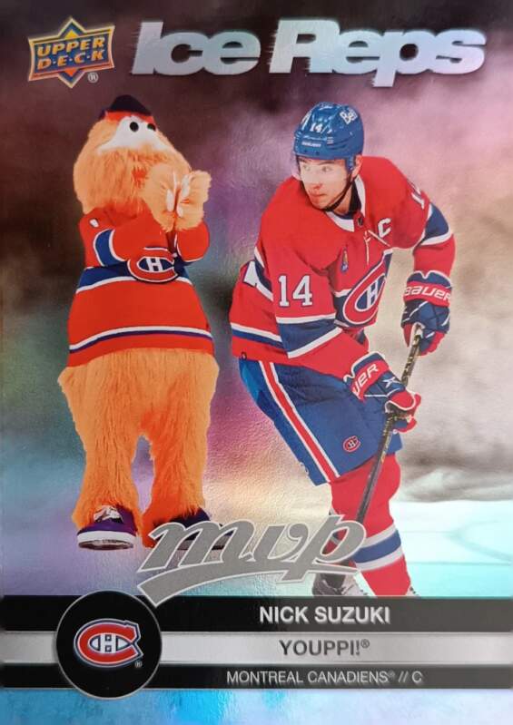 Insertní karta Nick Suzuki 23-24 MVP Ice Reps Youppi Upper Deck