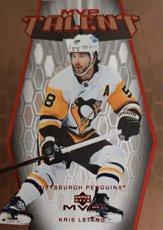Insertní karta Kris Letang 23-24 MVP Talent 20th Anniversary Upper Deck