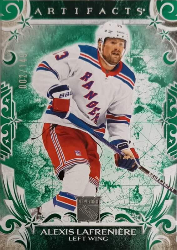 Limitovaná Paralelní karta Alexis Lafreniere 24-25 Artifacts Emerald /149 Upper Deck
