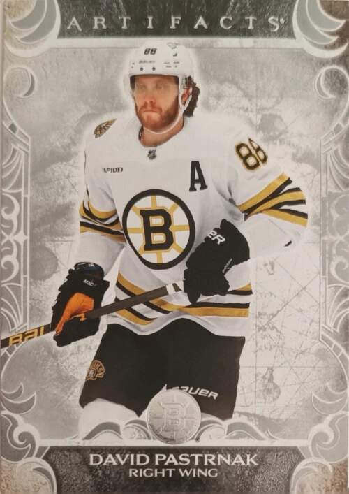 Insertní karta David Pastrňák 24-25 Artifacts Silver Upper Deck