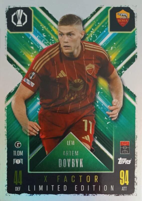 Limited Edition X Factor Artem Dovbyk 2024-25 Topps Match Attax Extra