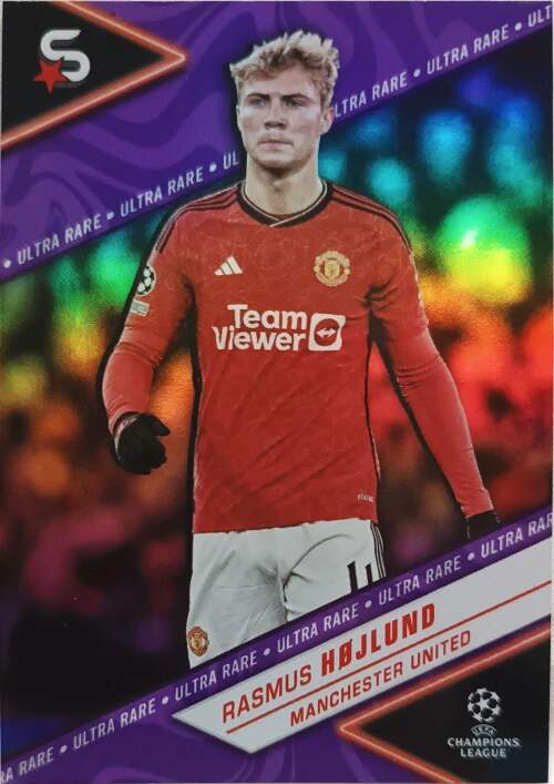 Superstars Ultra Rare Rasmus Hojlund 2023-24 Topps Match Attax