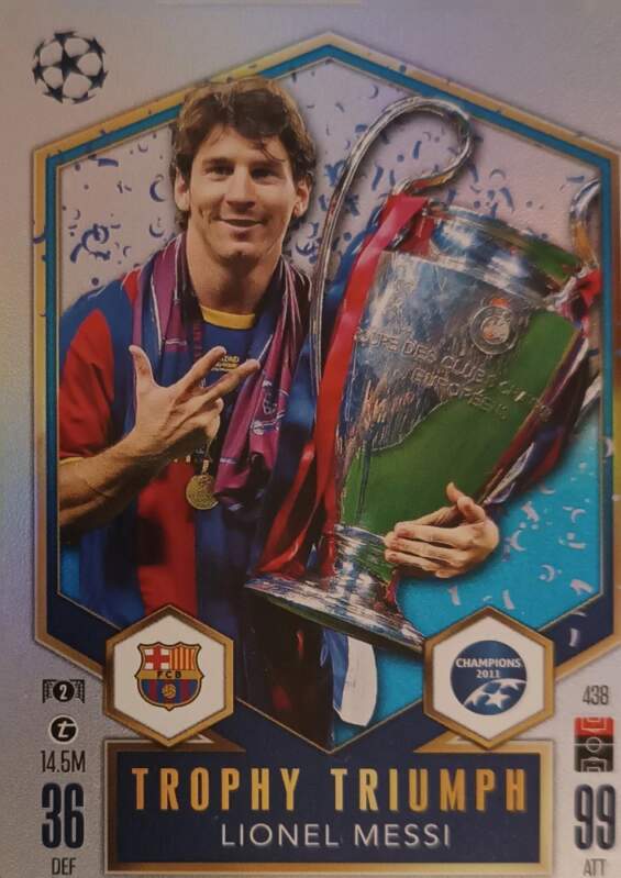 Trophy Triumph Lionel Messi 2024-25 Topps Match Attax UEFA Club Competition