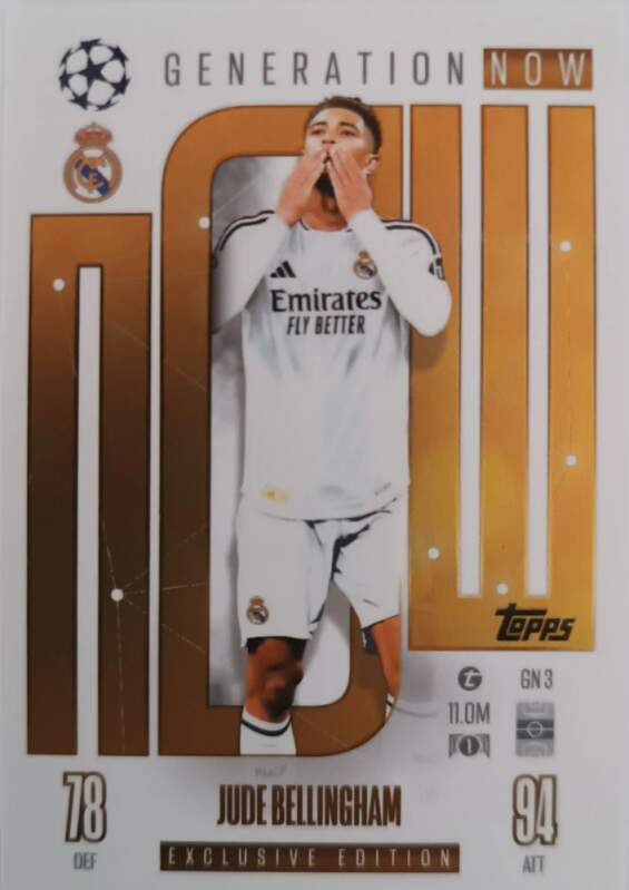 Generation Now Jude Bellingham 2024-25 Topps Match Attax UEFA Club Competitions