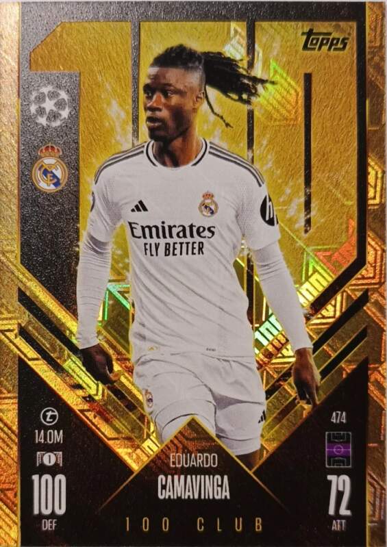 100 Club Eduardo Camavinga 2024-25 Topps Match Attax UEFA Club Competitions
