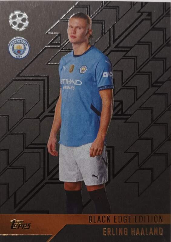 Black Edge Edition Erling Haaland 2024-25 Topps Match Attax UEFA Club Competition