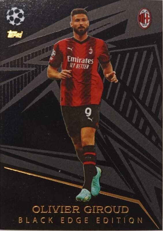 Black Edge Edition Olivier Giroud 2023-24 Topps Match Attax UEFA Club Competition