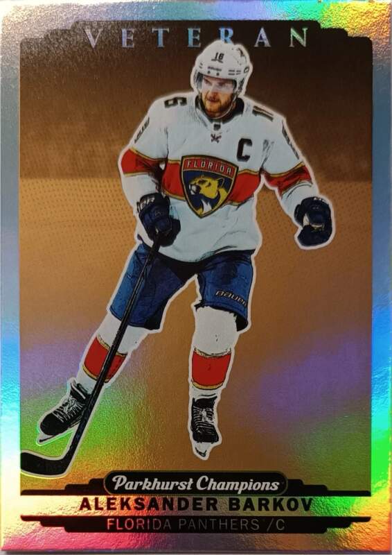Paralelní karta Aleksander Barkov 22-23 Parkhurst Champions Veteran Gold Rainbow