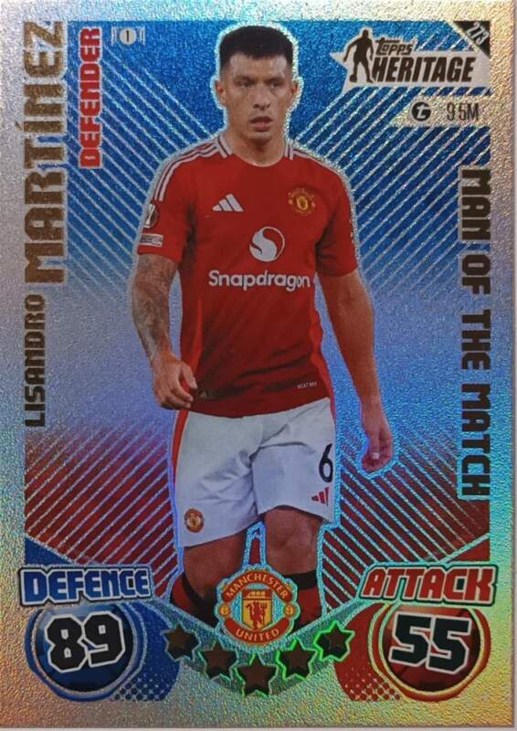 Heritage Man of the Match Lisandro Martínez 2024-25 Topps Match Attax Extra