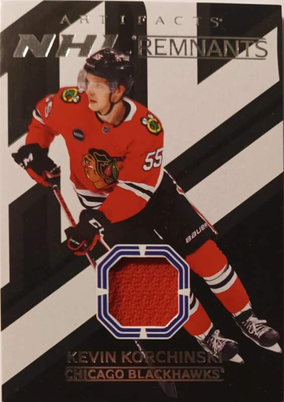 Jersey karta Kevin Korchinski 24-25 Artifacts Remmants Jersey Upper Deck