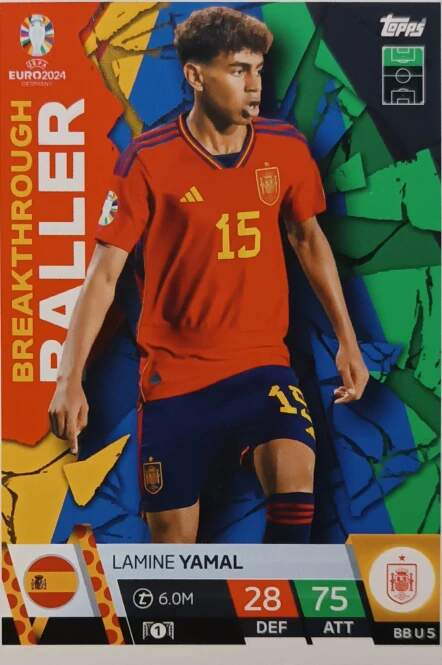 Breakthrough Ballar Lamine Yamal Topps Match Attax Euro 2024