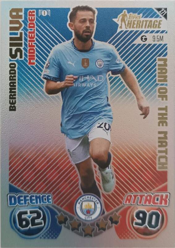 Heritage Man of the Match Bernardo Silva 2024-25 Topps Match Attax Extra