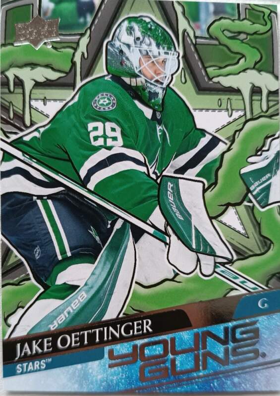 Insertní karta Jake Oettinger 24-25 Series 2 Young Guns Renewed Upper Deck