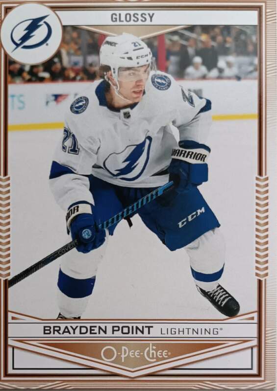 Insertní Gold karta Brayden Point 24-25 Series 2 O-Pee-Chee Glossy Upper Deck