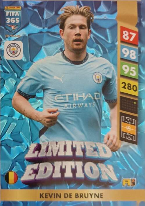 Limited Edition Kevin De Bruyne 2025 Panini FIFA 365 Adrenalyn XL