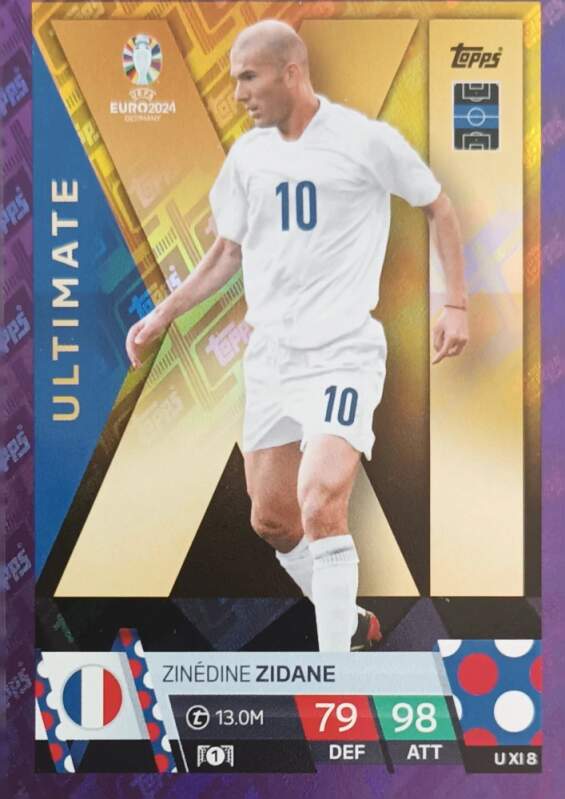 Ultimate XI Zinédine Zidane Topps Match Attax Euro 2024