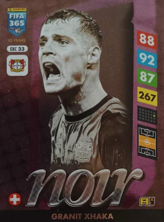 Noir Granit Xhaka 2025 Panini FIFA 365 Adrenalyn XL